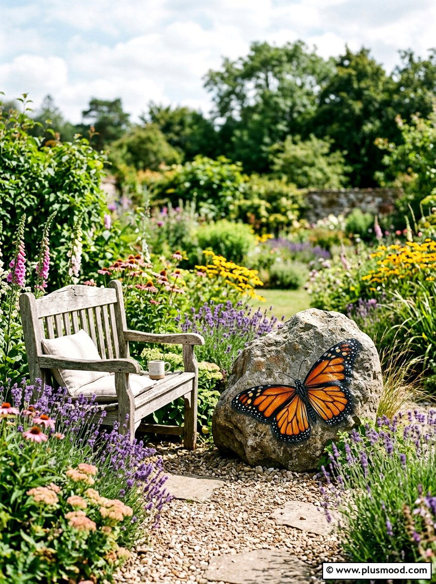 Realistic Butterfly Rock Art - 25 painted rock ideas with butterflies