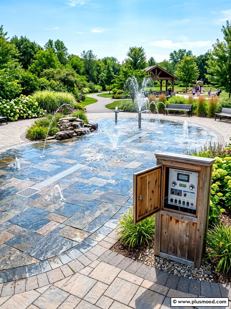 Recirculating Splash Pad System - 25 summer splash pad backyard ideas