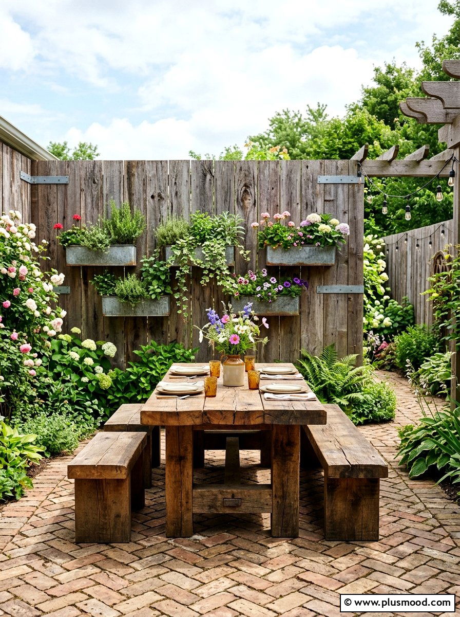Reclaimed Wood Fence - 25 small backyard ideas with privacy fence
