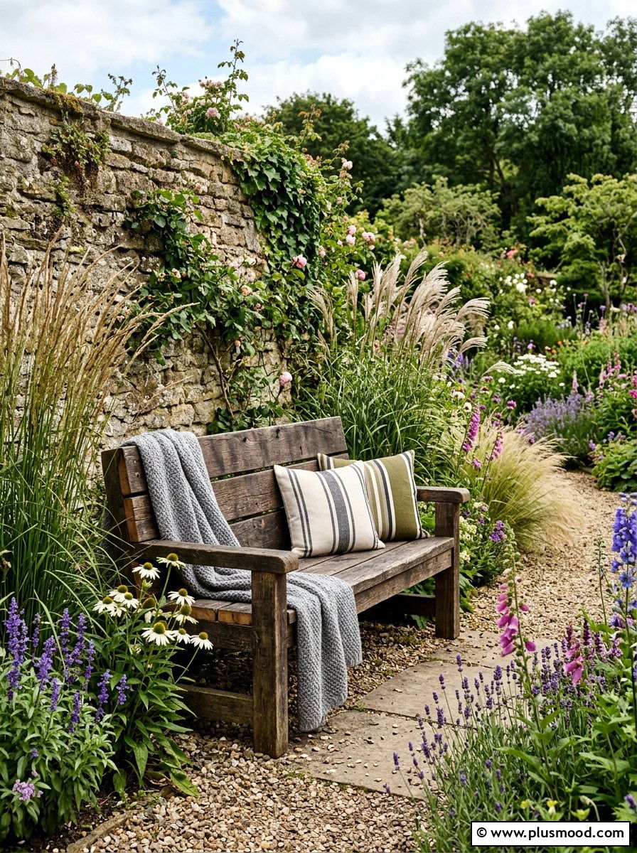 Reclaimed wood bench - 25 summer outdoor entertaining ideas on a budget