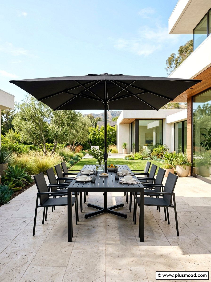 Rectangular Patio Umbrella - 25 summer patio umbrella ideas