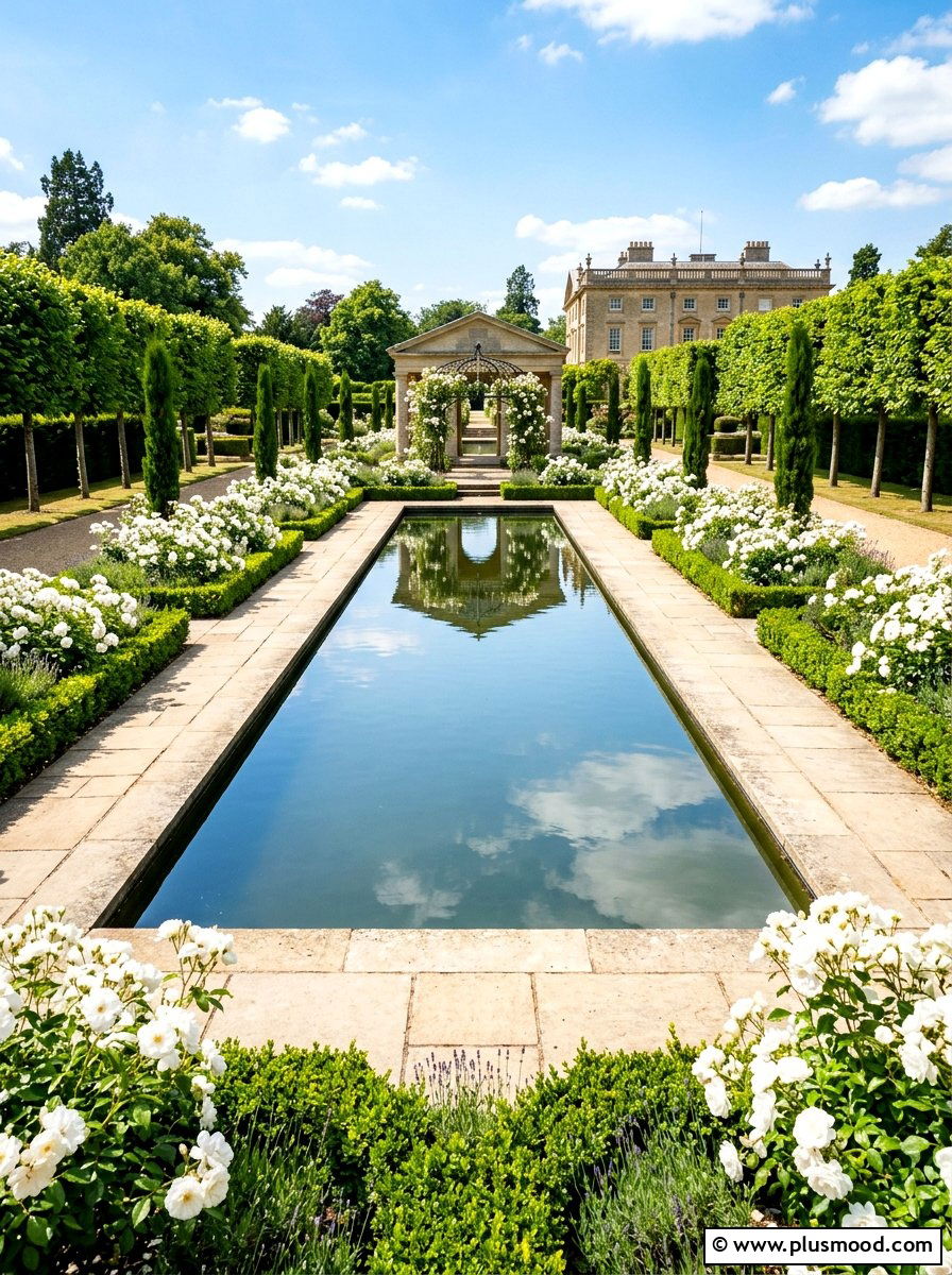 Rectangular Reflecting Pool - 25 summer garden fountain ideas