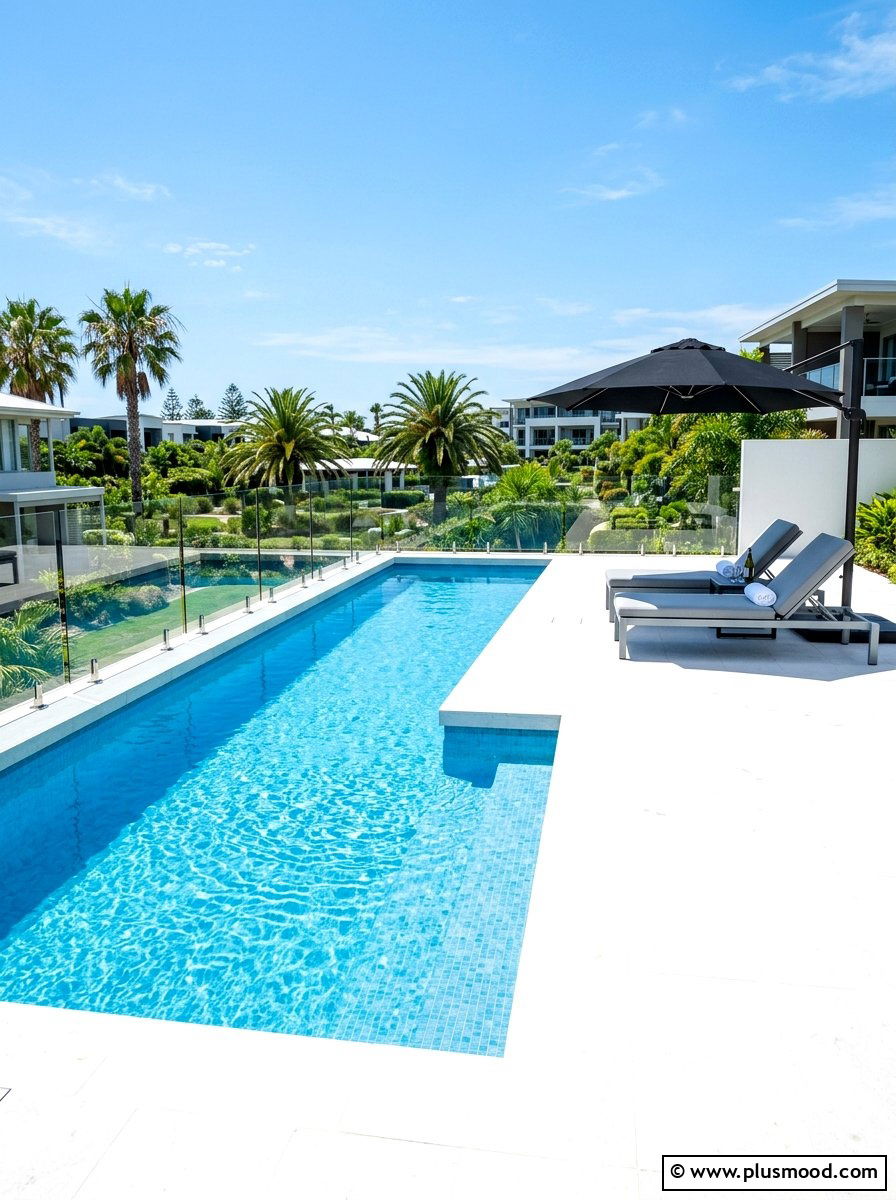 Rectangular Swimming Pool - 25 summer modern garden ideas