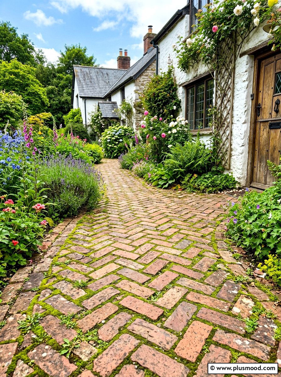Recycled Brick Walkway Pattern - 25 summer side yard landscaping ideas