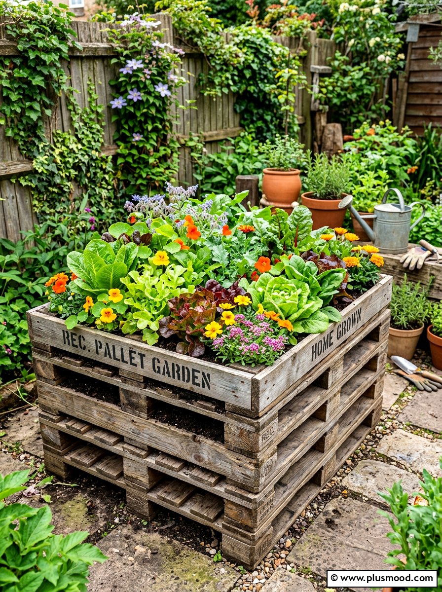 Recycled Pallet Garden Bed - 25 summer raised garden bed ideas