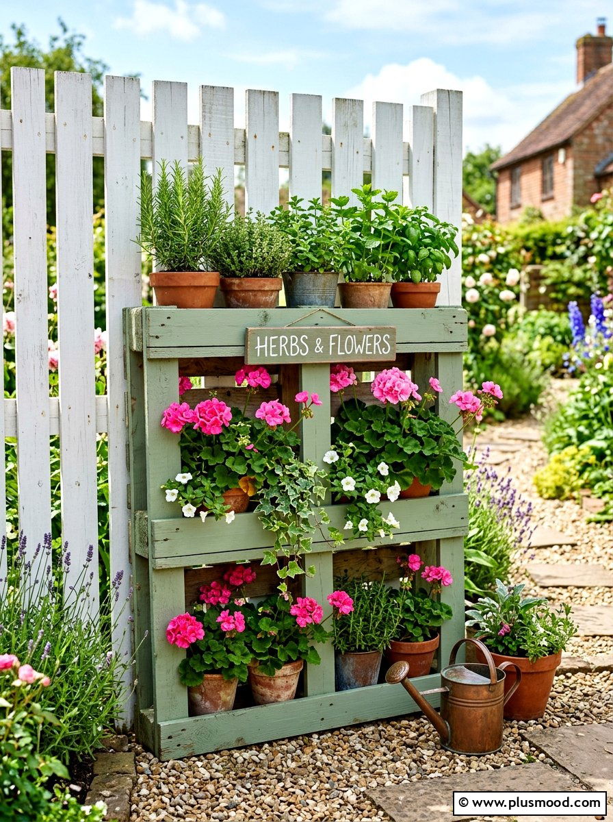 Recycled Pallet Planter - 25 summer side yard garden ideas