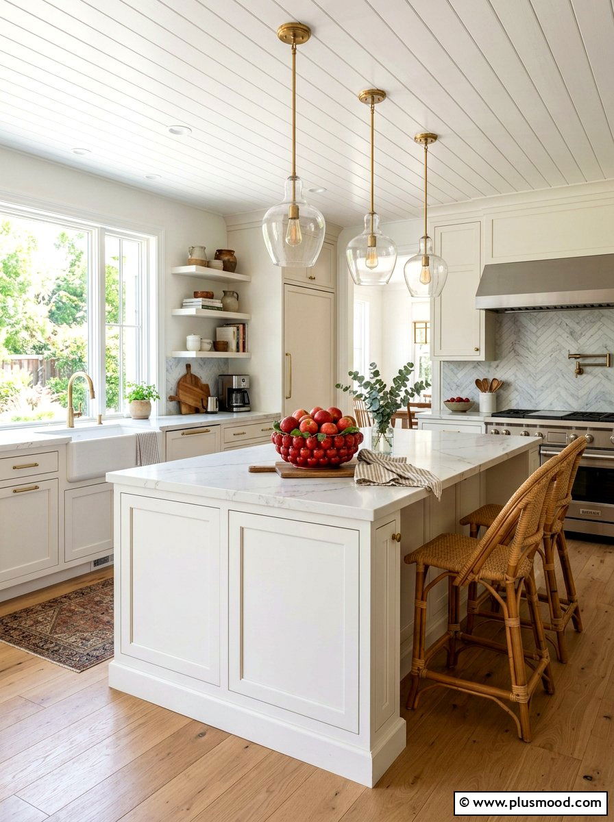 Red Apple Bowl - 25 summer to fall kitchen decor ideas