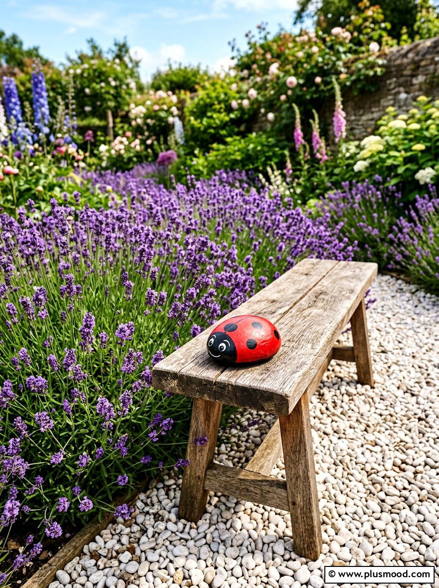 Red Ladybug Rock Painting - 25 painted rock ideas with ladybugs