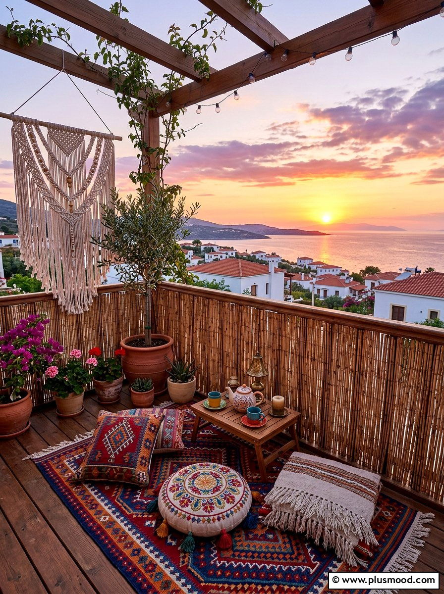 Reed Fencing - 25 summer balcony shade ideas