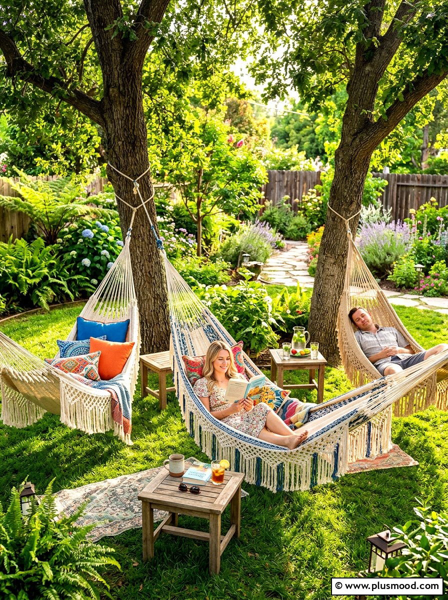 Relaxing Hammock Garden - 25 summer backyard hosting ideas