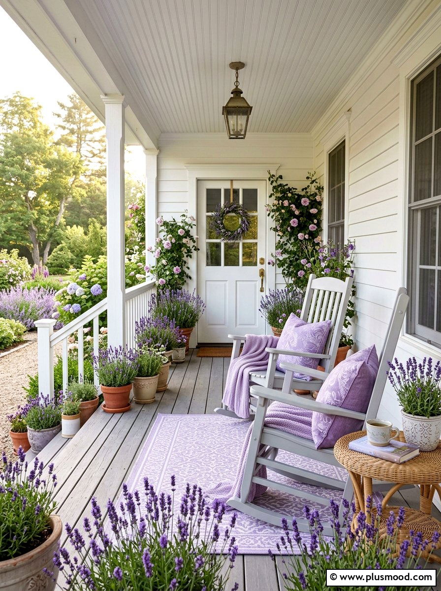 Relaxing Lavender Front Porch - 25 fresh summer front porch ideas