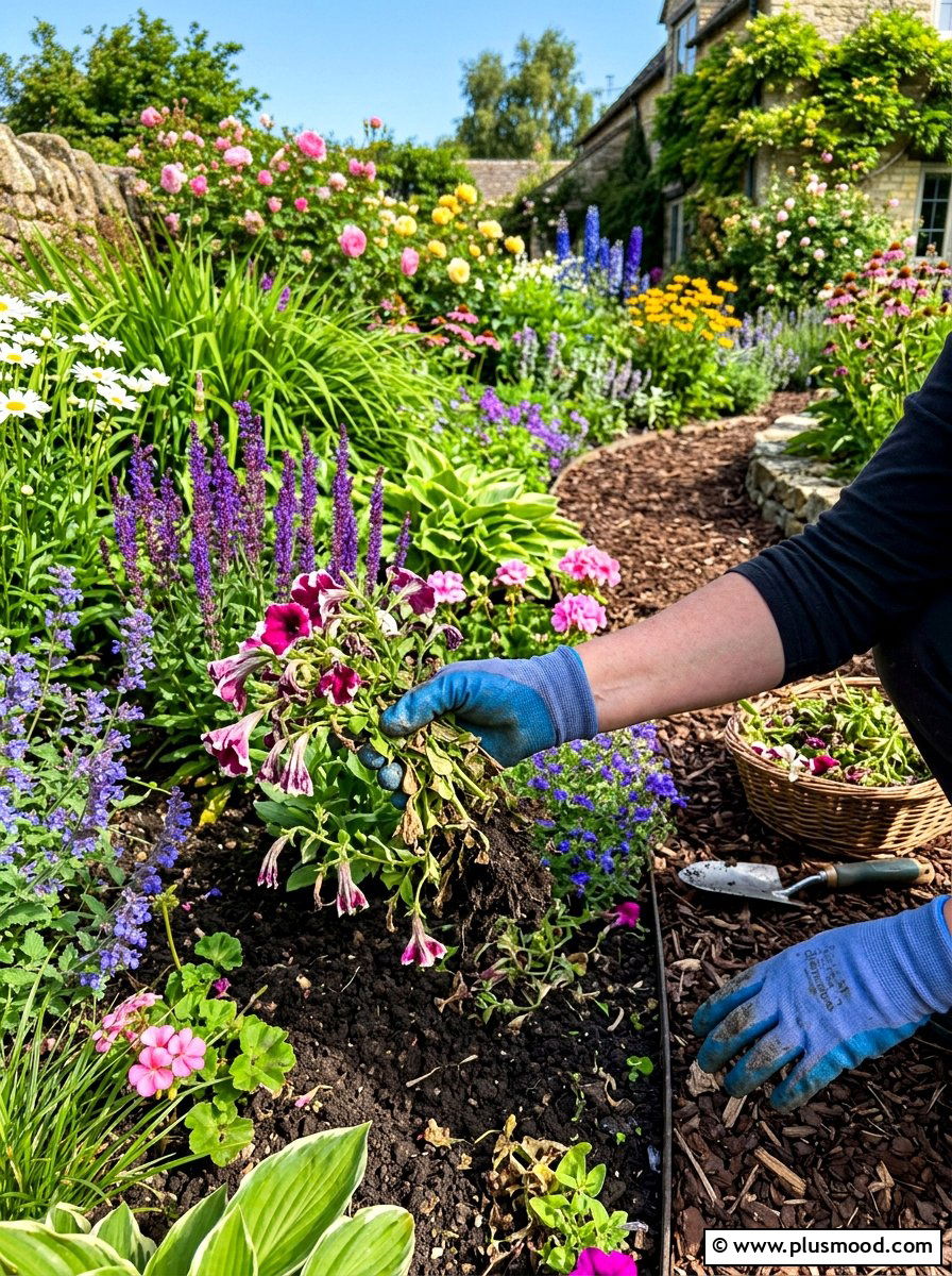 Removing Spent Annuals - 25 end of summer garden cleanup ideas