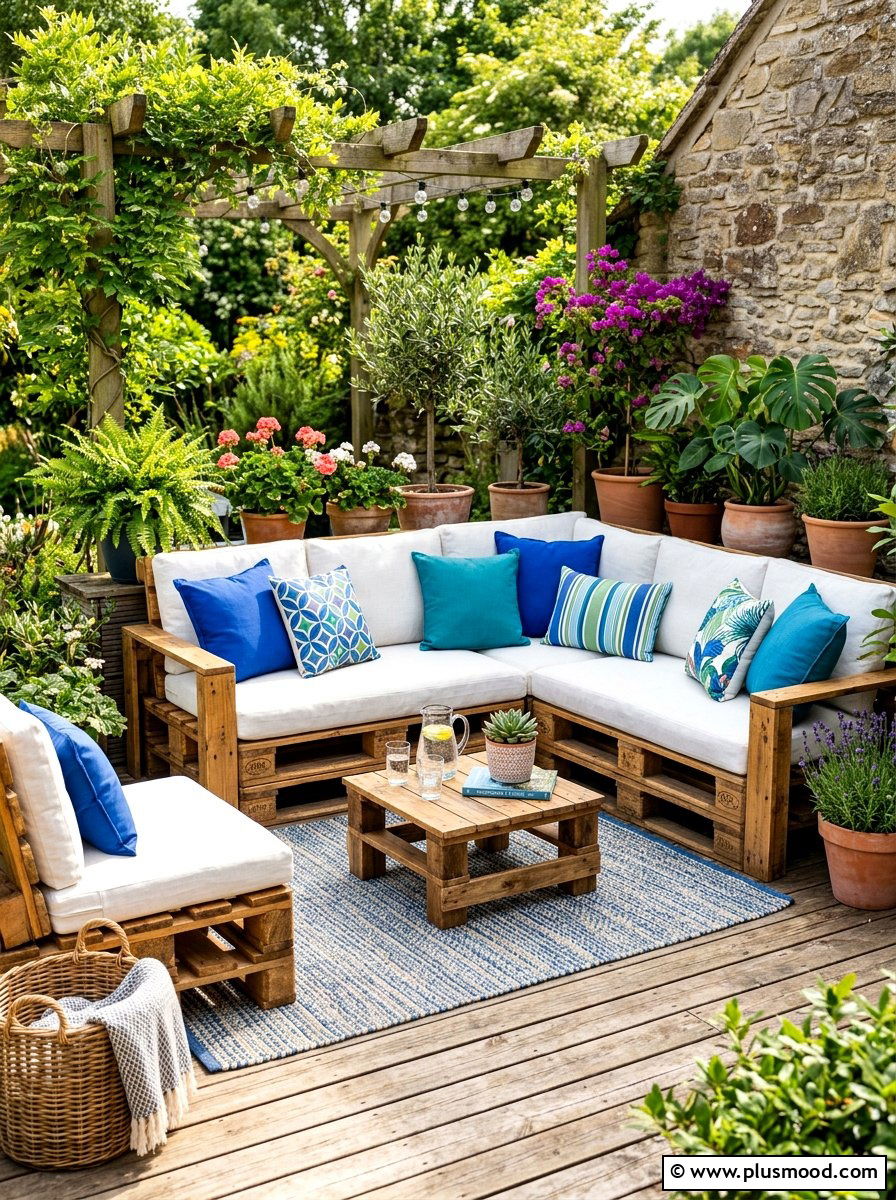 Repurposed Pallet Furniture - 25 summer budget landscaping ideas