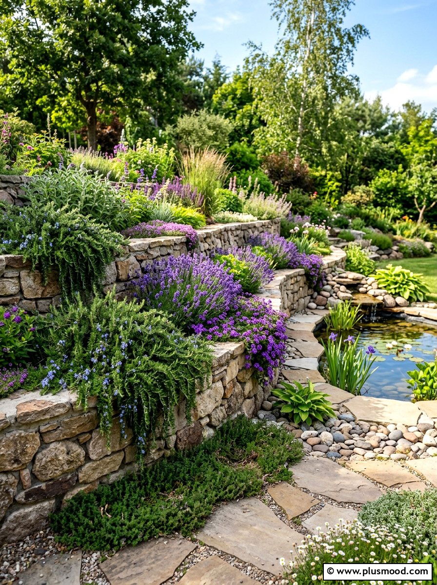 Retaining wall planter box - 25 pool landscaping ideas for small spaces