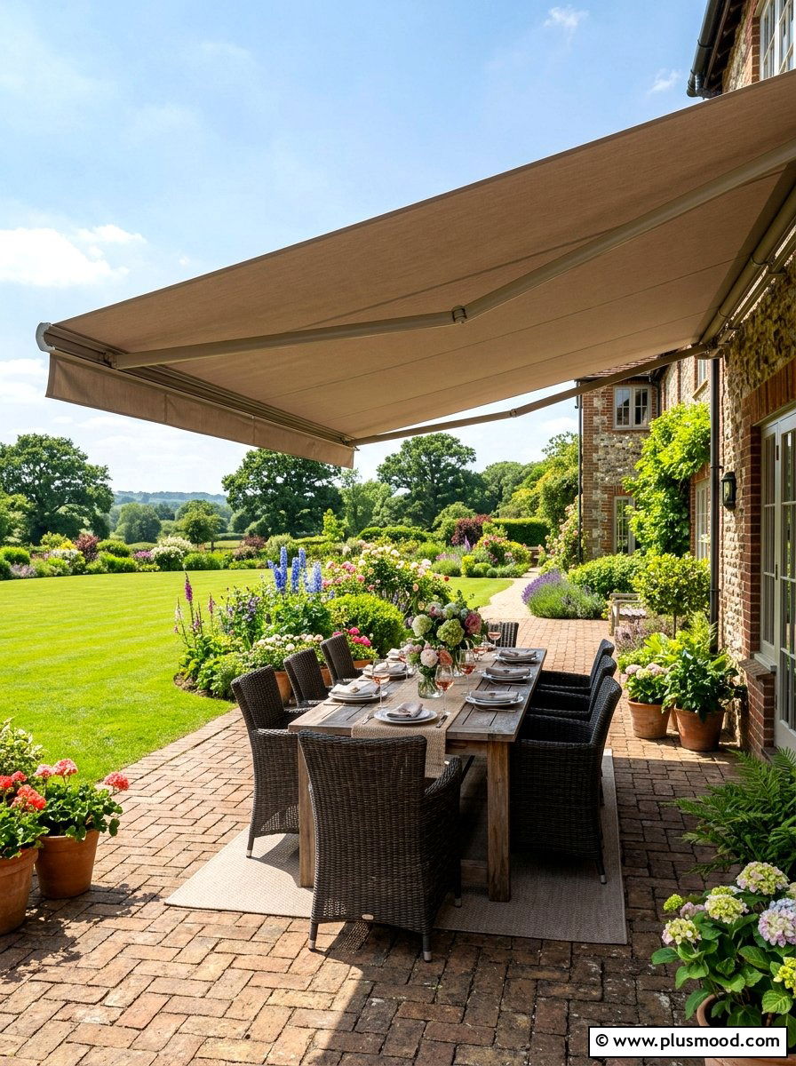Retractable Awning For Patio - 25 summer cooling backyard ideas