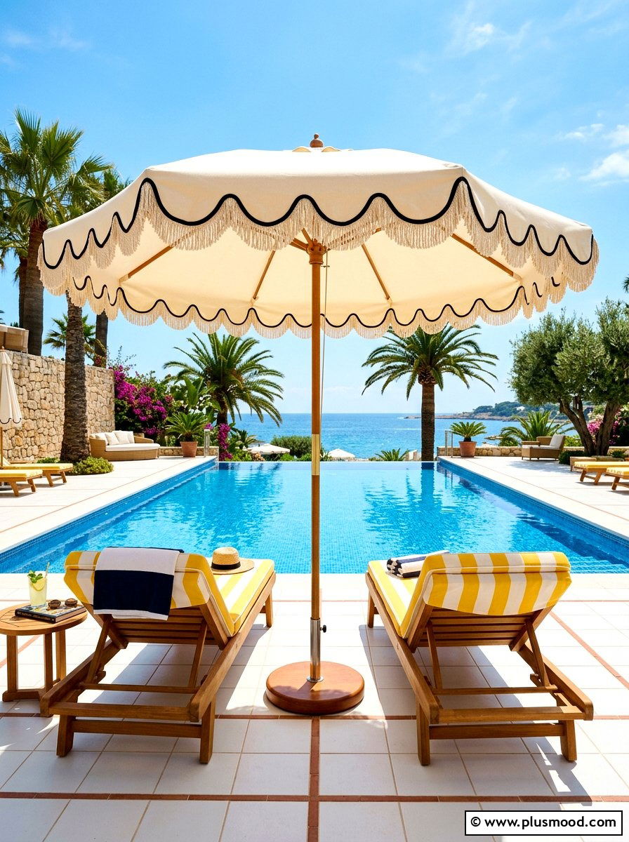 Retro patio umbrella
