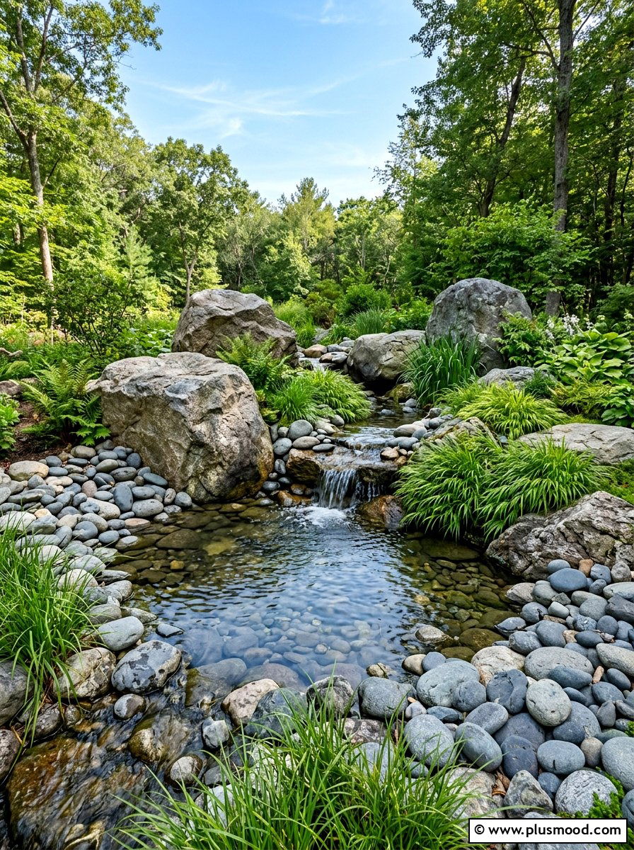 River Rock Pool Accents - 25 pool landscaping ideas with boulders