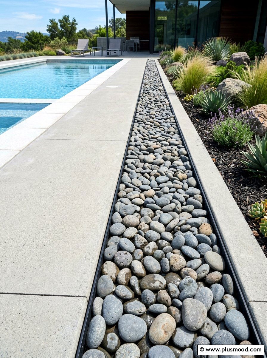 River Rock Pool Drainage