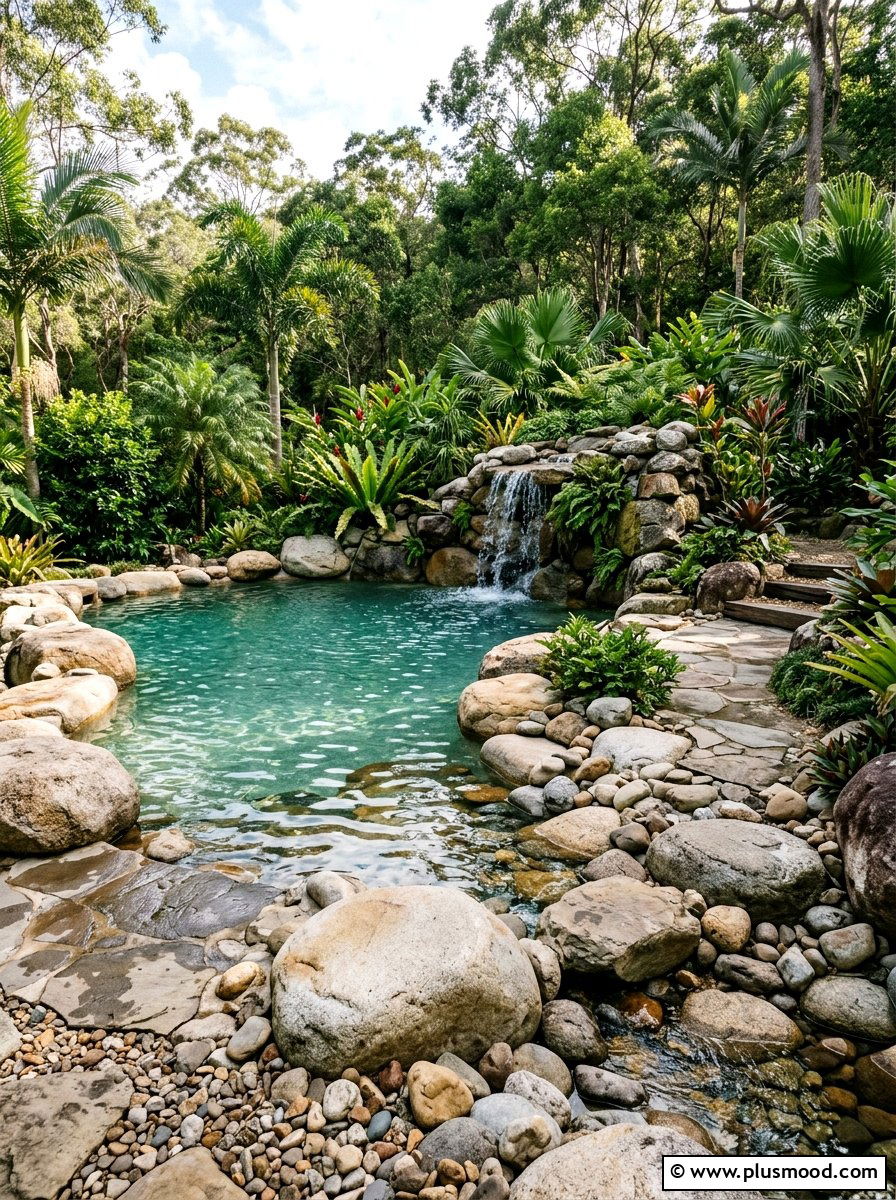 River Rock Pool Landscaping - 25 pool landscaping ideas for beginners