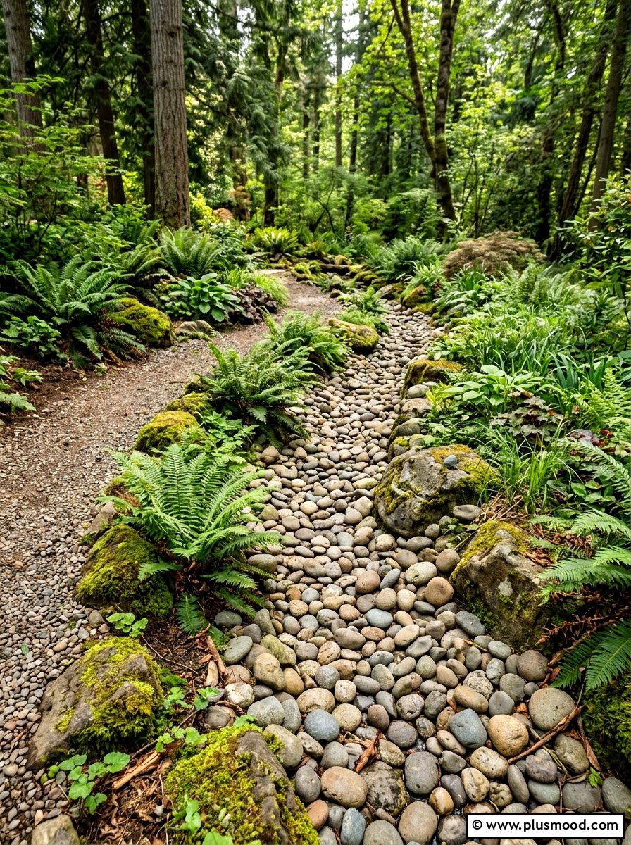 River rock gravel bed - 25 small backyard ideas with gravel
