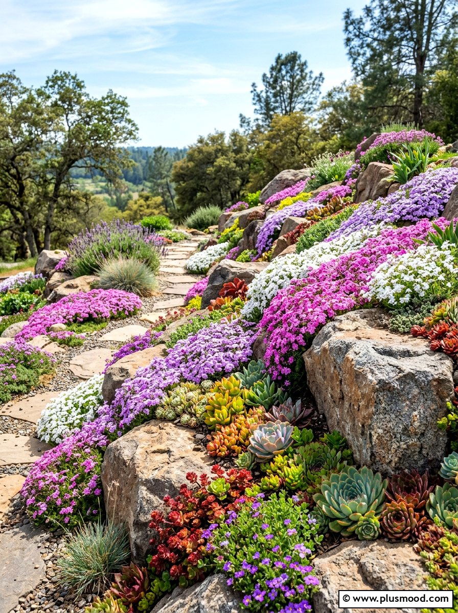 Rock Garden Flower Bed - 25 summer backyard flower bed ideas