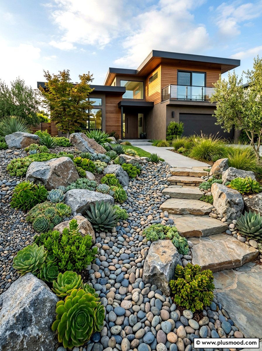Rock Garden Landscape - 25 summer front yard refresh ideas