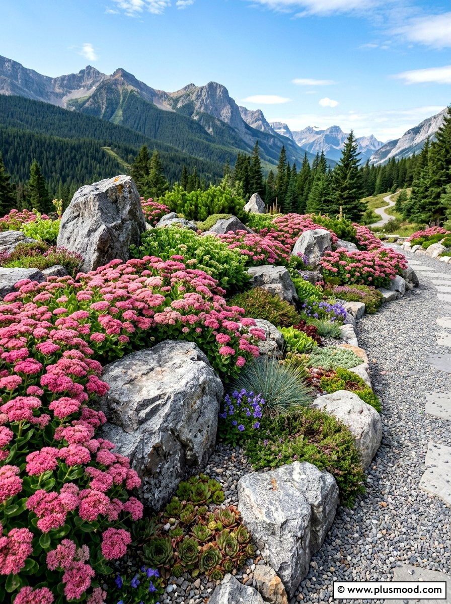 Rock Garden Summer Flower Border - 25 summer flower bed border ideas