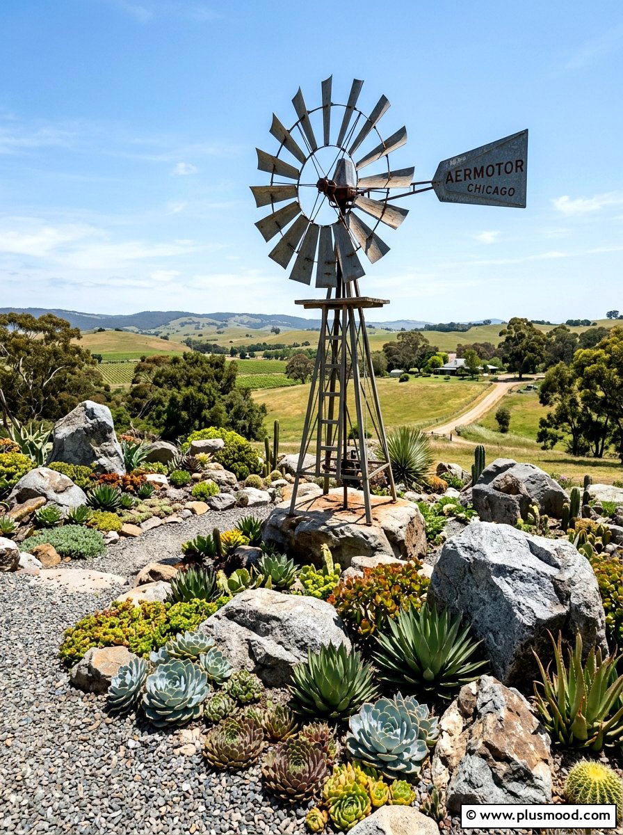 Rock Garden Windmill - 25 outdoor garden decor ideas with windmill