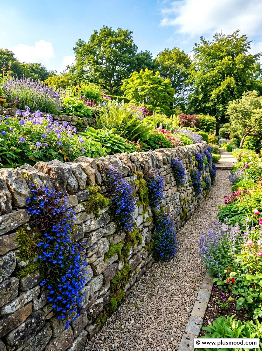 Rock Retaining Wall - 25 summer curb appeal landscaping ideas