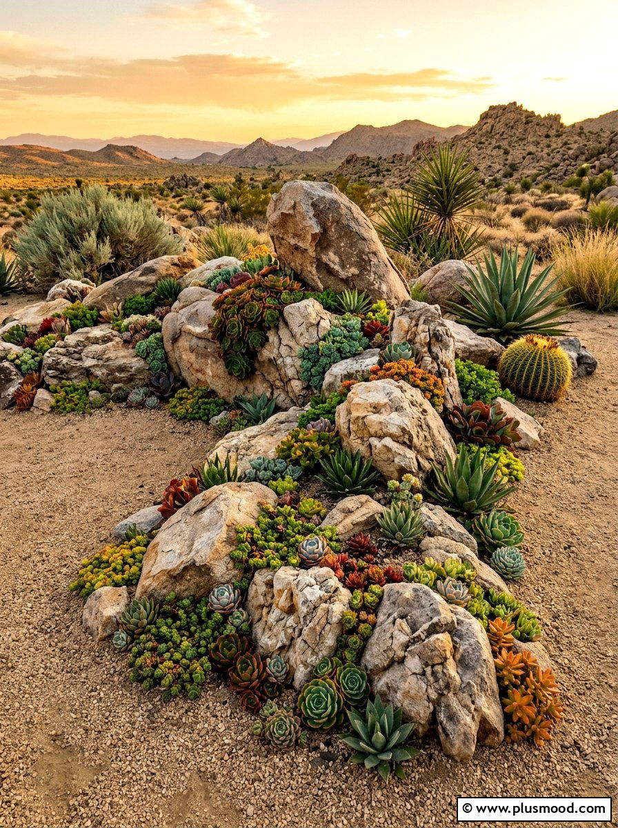 Rock Succulent Garden - 25 summer succulent garden ideas