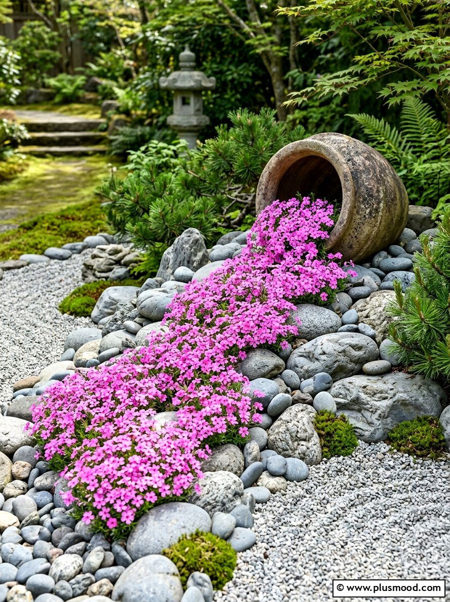 Rock garden spill planter - 25 summer spill planter ideas