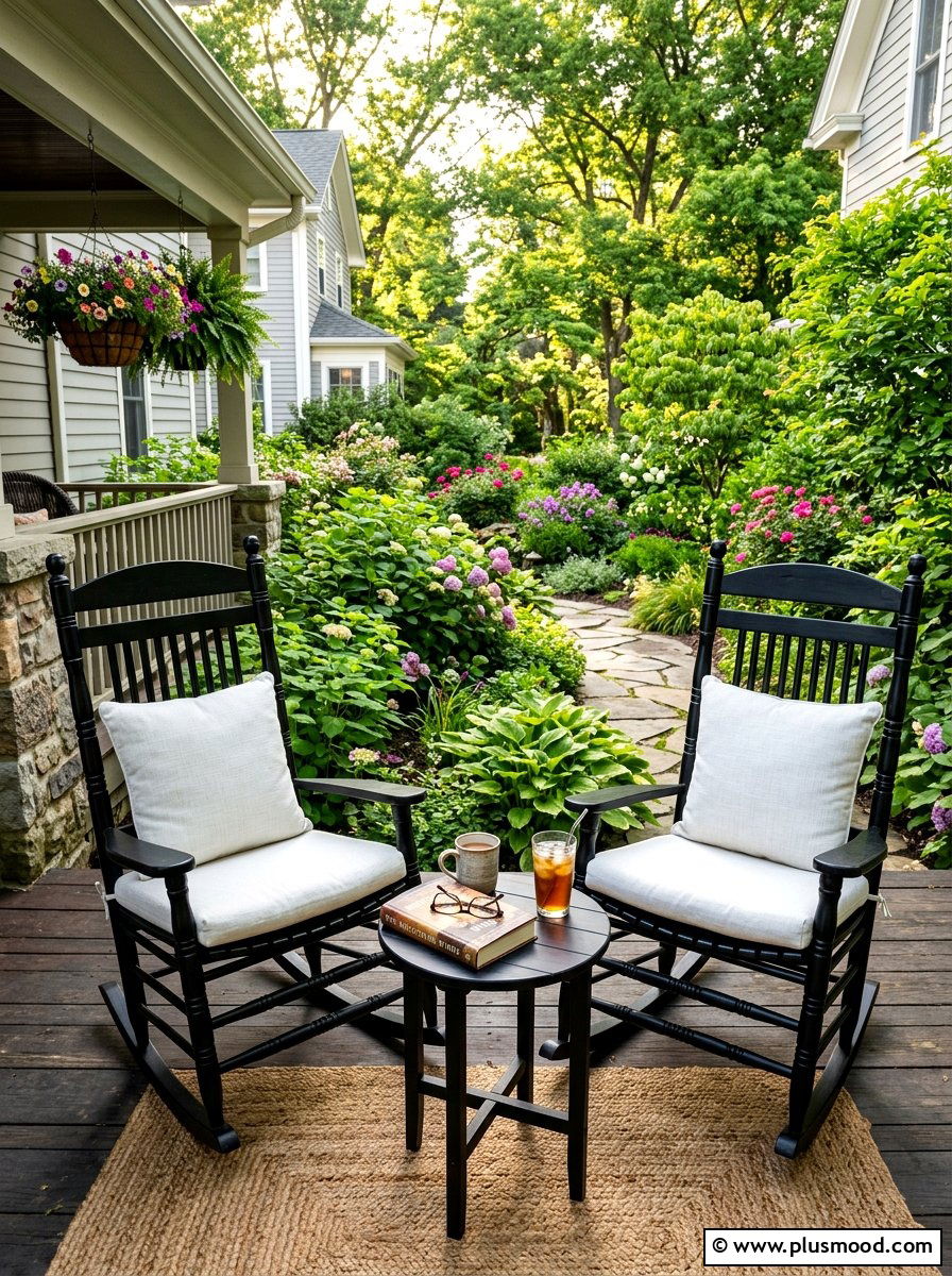 Rocking Chair Setup - 25 cheap summer porch ideas