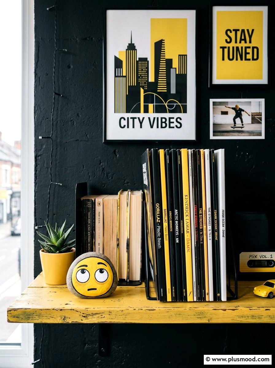 Rolling Eyes Emoji Pebble - 25 painted rock ideas with emoji faces