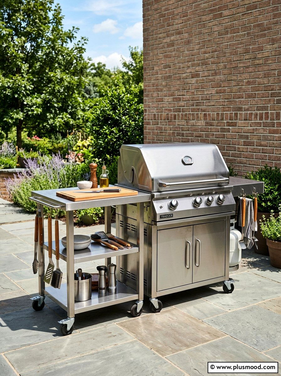 Rolling Grill Station - 25 summer cookout setup ideas