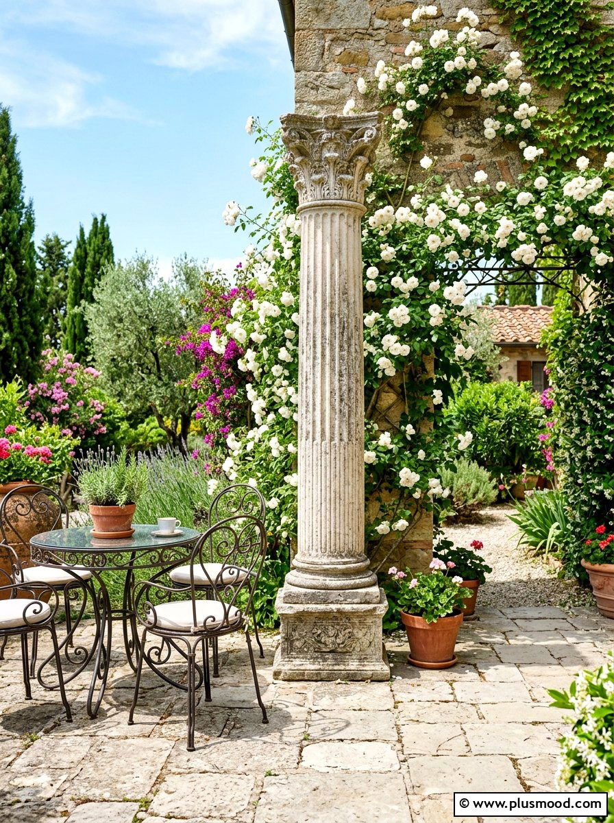 Roman Column Garden Statue - 25 summer garden statue ideas