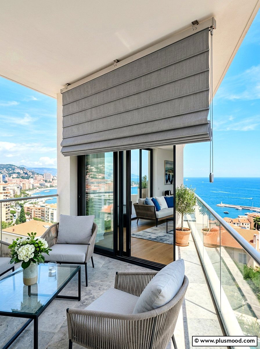 Roman Shade - 25 summer balcony shade ideas