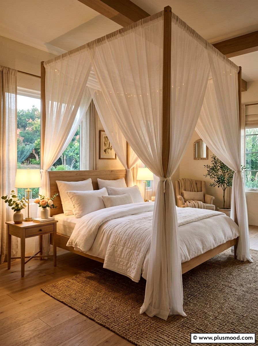 Romantic Canopy Bedroom - 25 summer apartment bedroom ideas