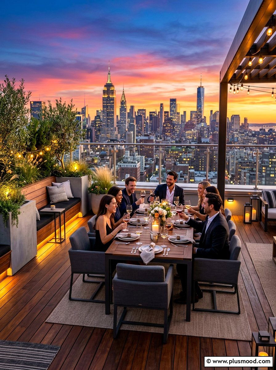 Rooftop Backyard Dining - 25 summer backyard dining ideas