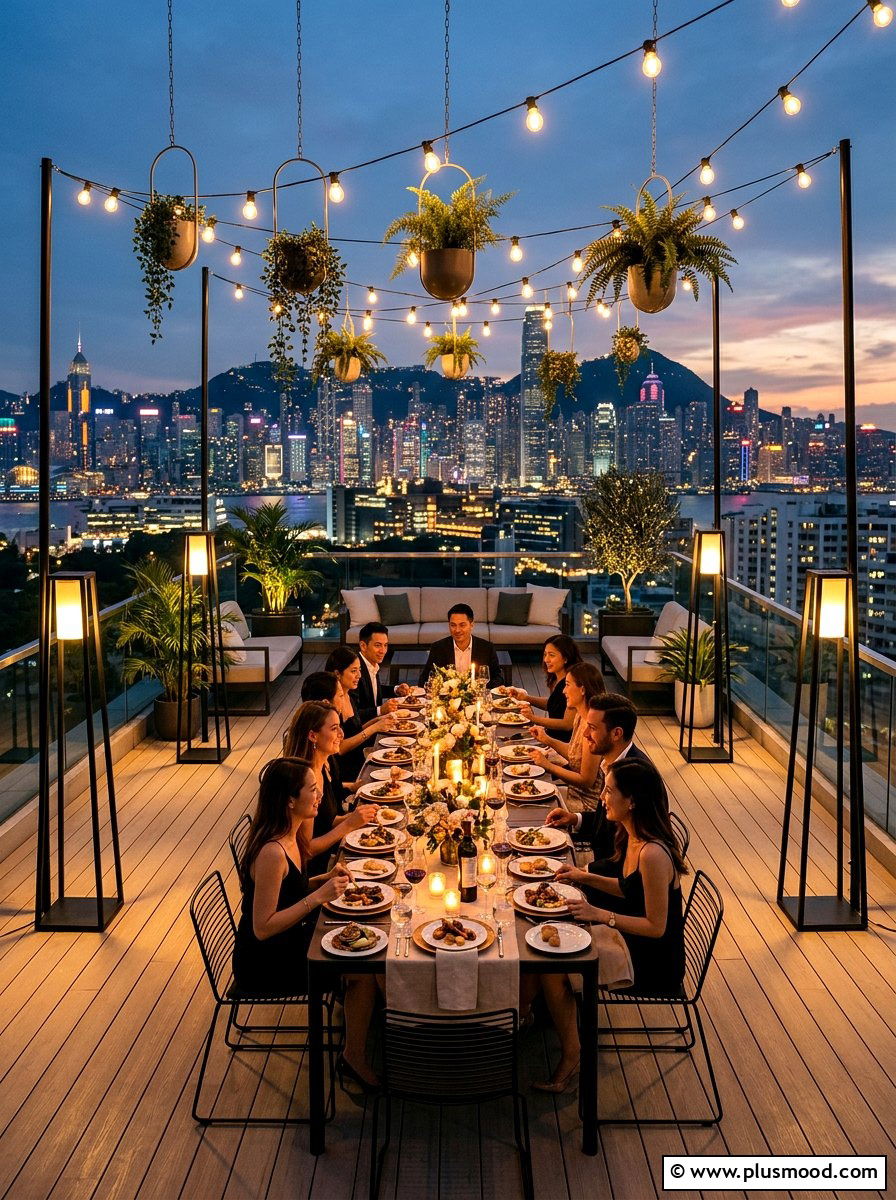 Rooftop City Dinner - 25 summer dinner party ideas outdoors
