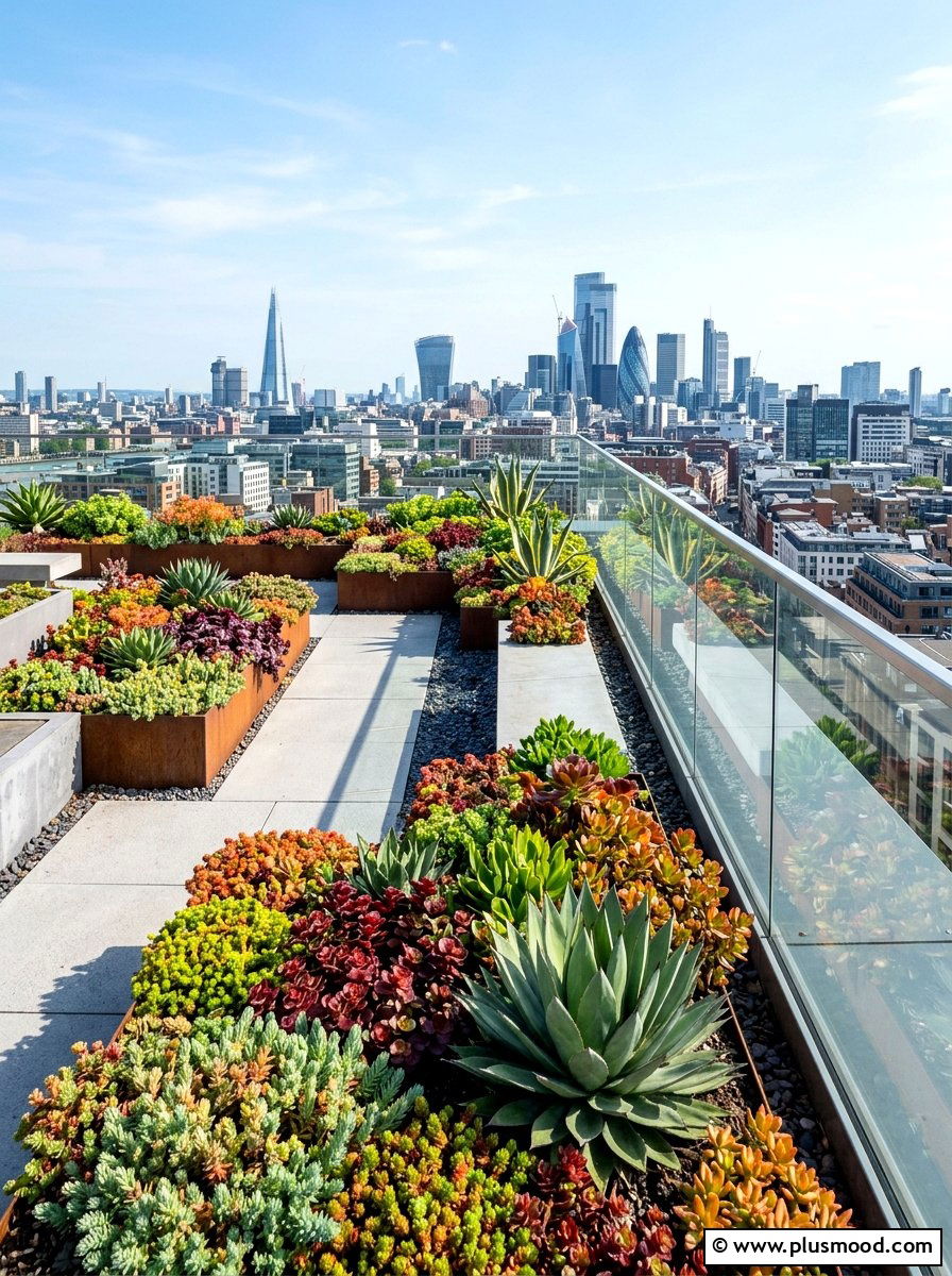 Rooftop Succulent Garden - 25 summer succulent garden ideas