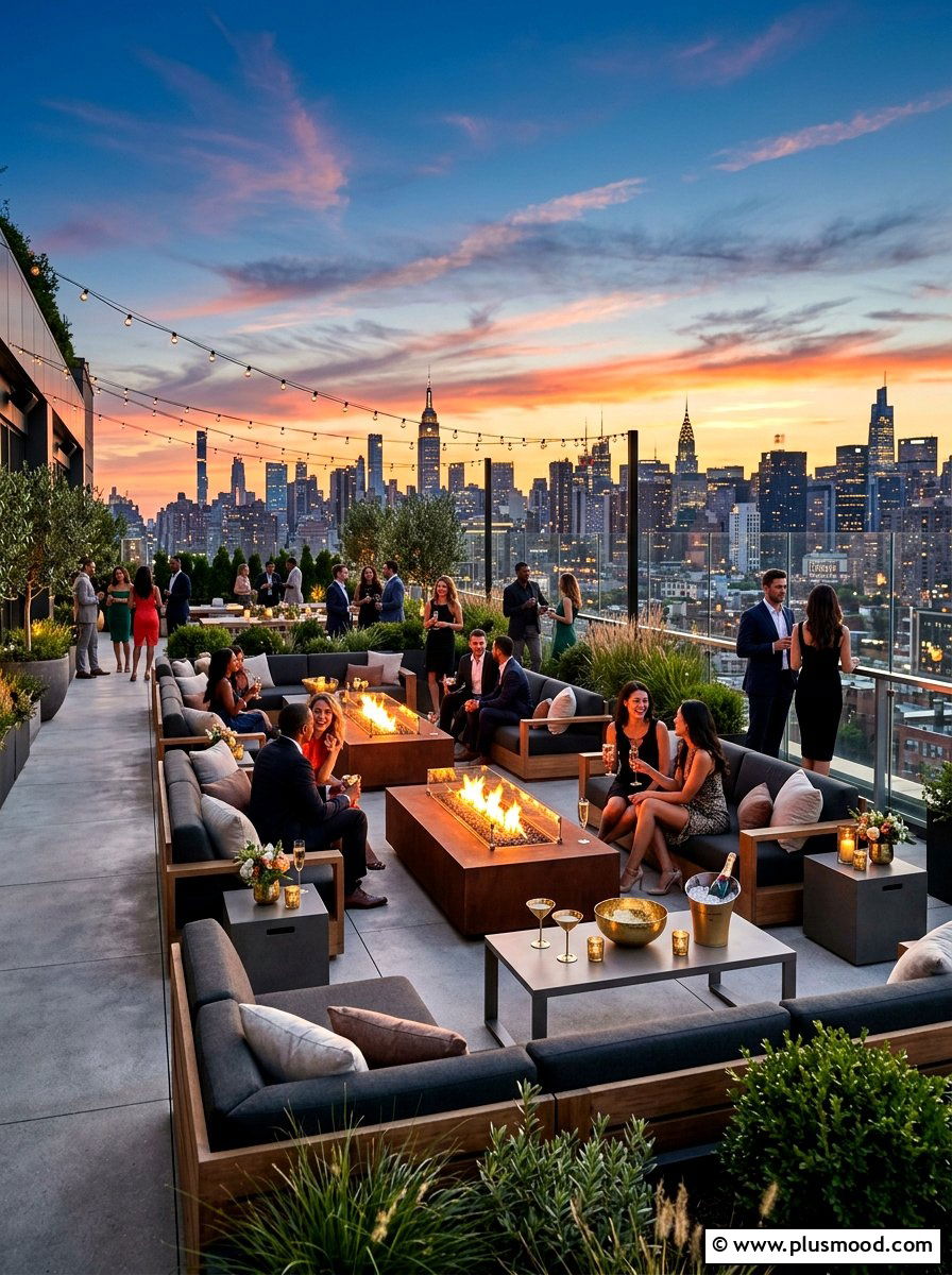Rooftop Sunset Celebration - 25 summer outdoor wedding shower ideas