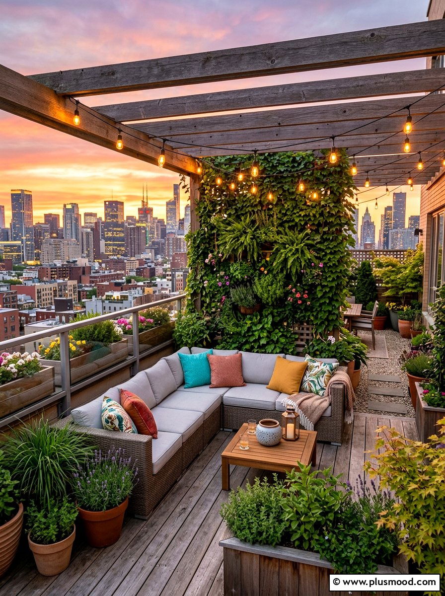 Rooftop garden terrace - 25 bright summer decor ideas
