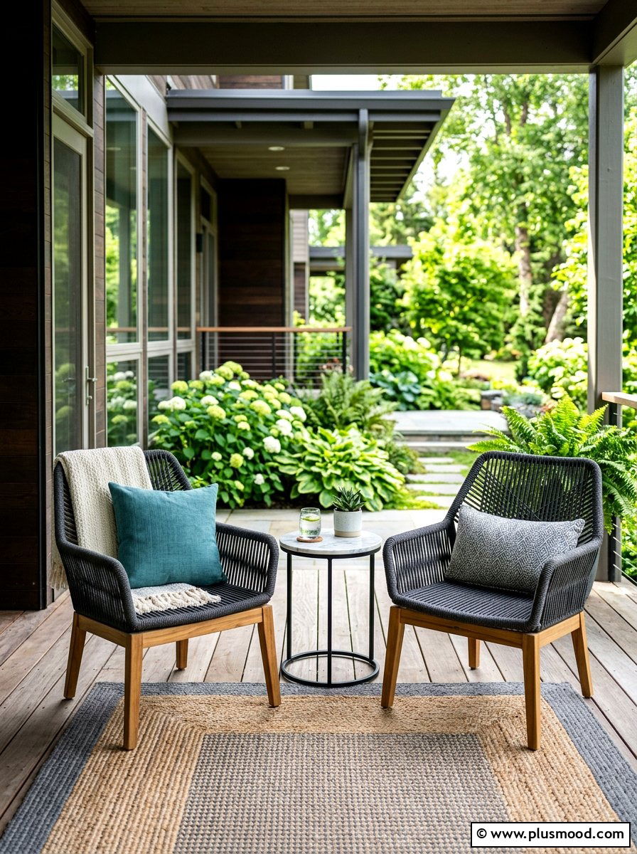 Rope Accent Chair - 25 summer front porch seating ideas