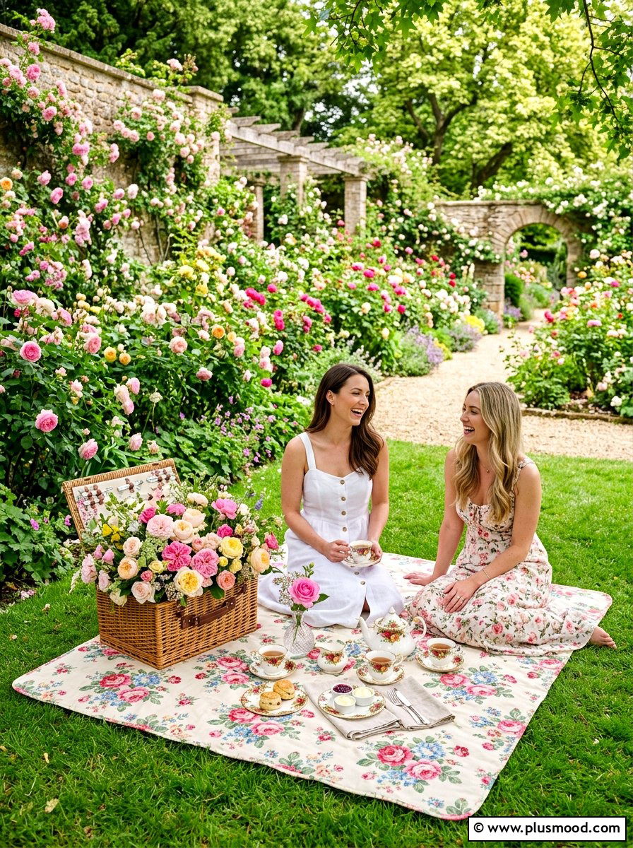 Rose Garden Picnic - 25 summer tablescape ideas for outdoor dining