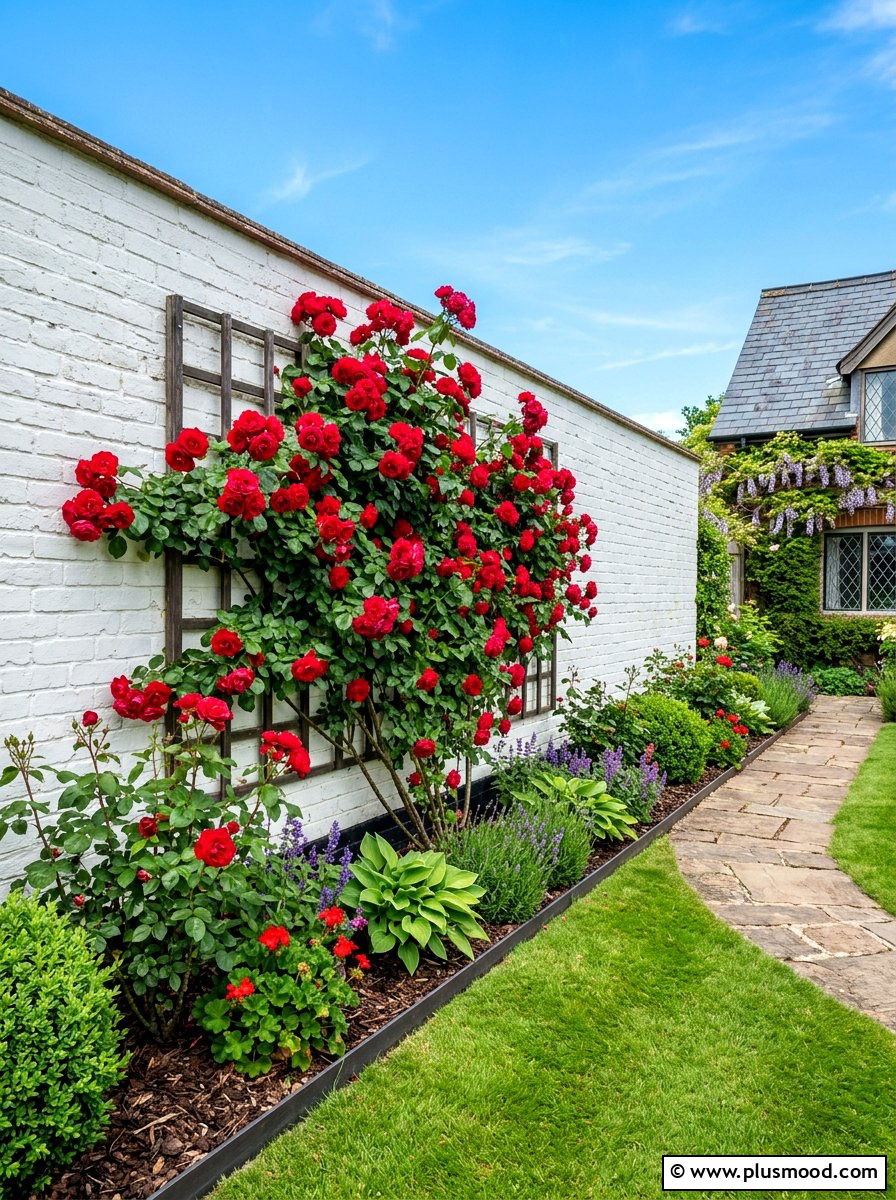 Rose bush landscaping - 25 summer foundation planting ideas for summer
