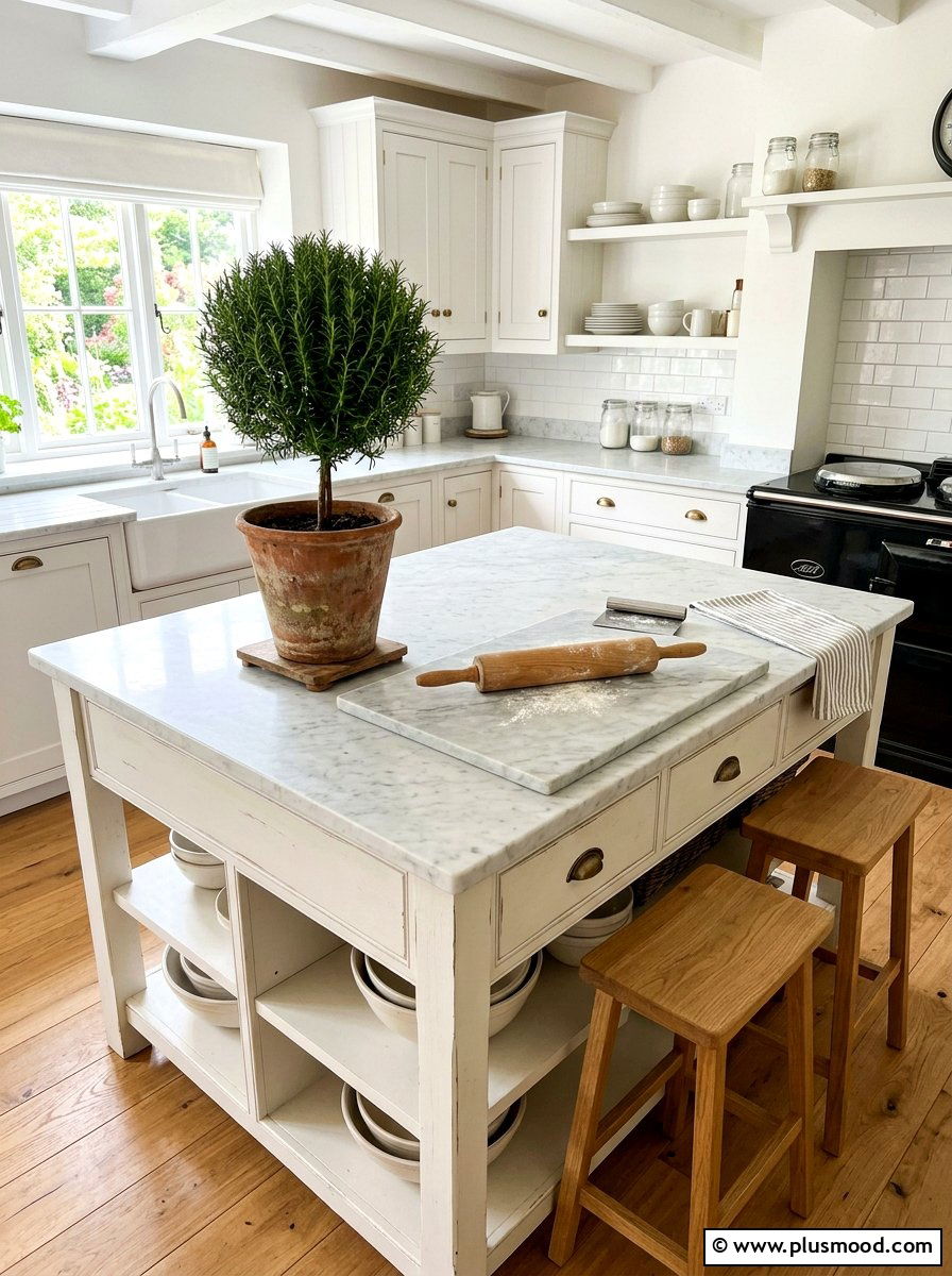 Rosemary topiary plant - 25 summer greenery kitchen decor ideas