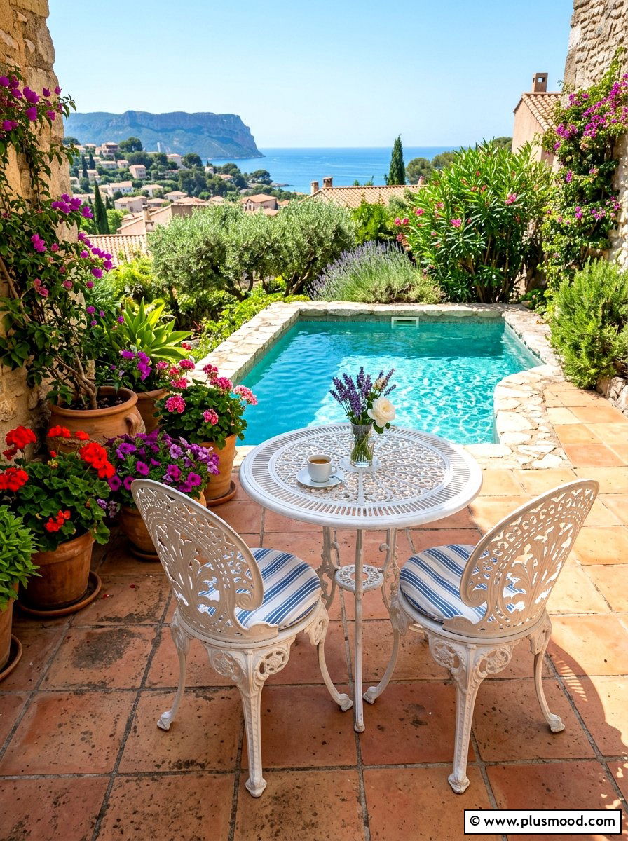 Round Bistro Set - 25 summer poolside dining ideas