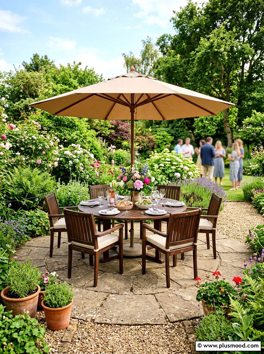 Round Outdoor Dining Table - 25 summer patio furniture ideas