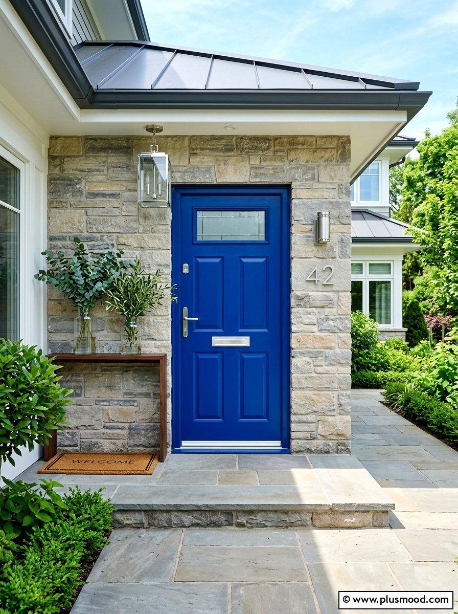 Royal Blue Exterior Door - 25 summer blue front door ideas