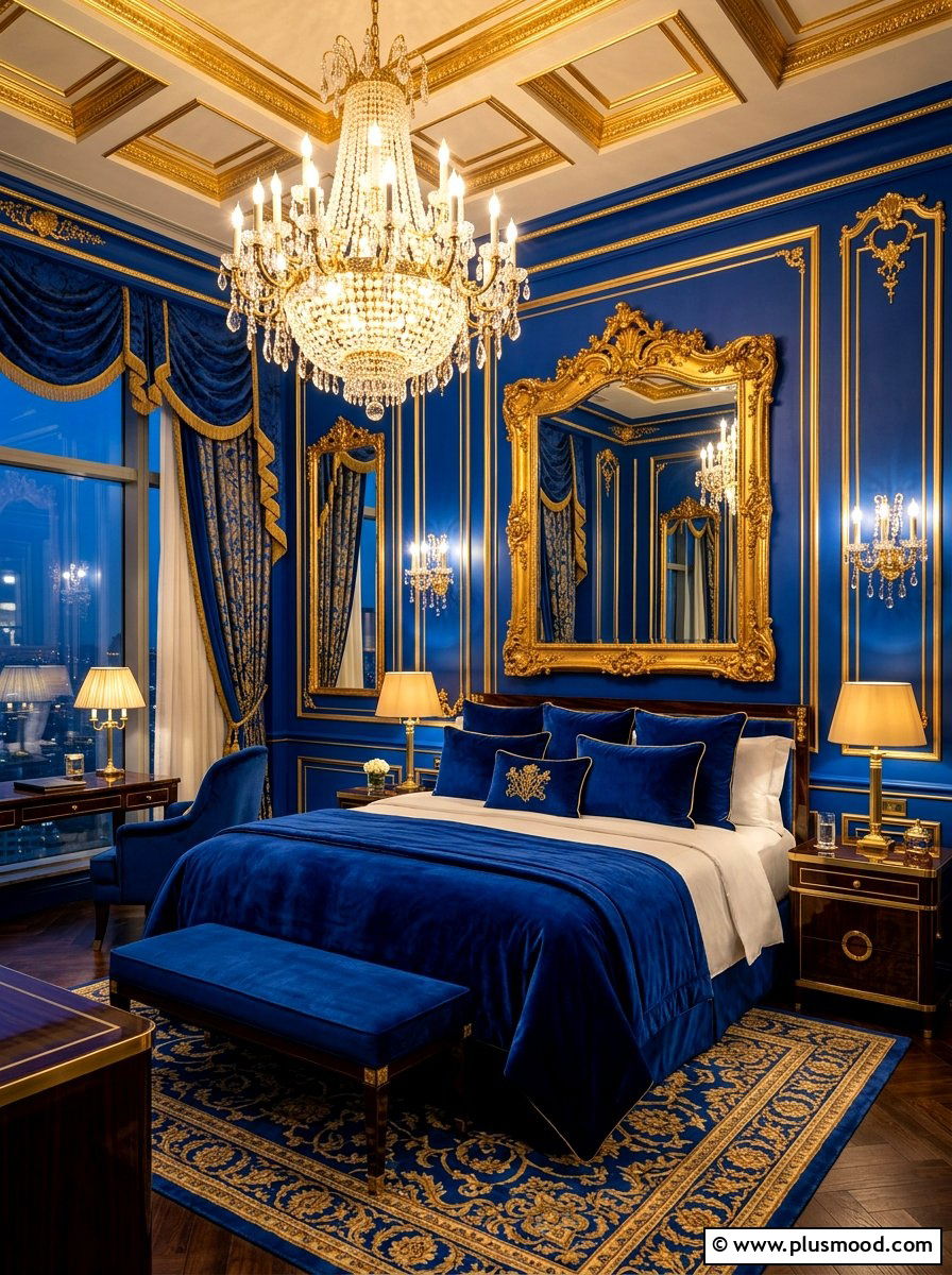 Royal Blue Luxury Bedroom - 25 blue summer bedroom ideas